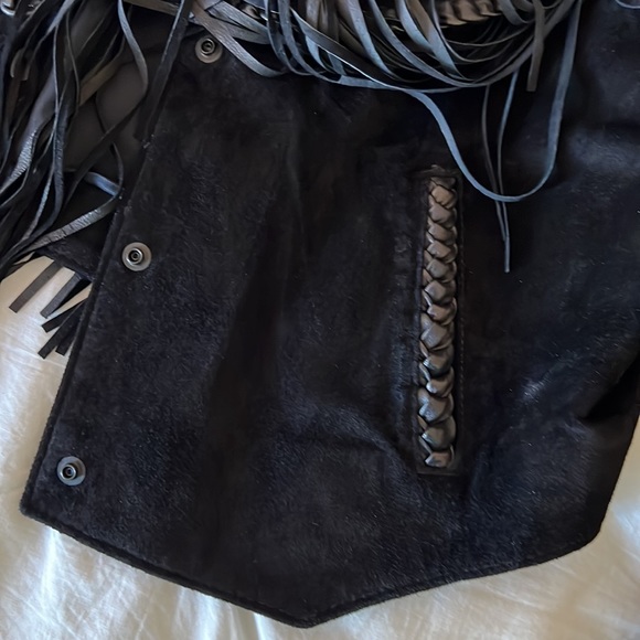 Cache Fringe Suede Leather Bolo Jacket - Picture 10 of 10